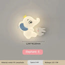GobekUsa Elephant Cartoon Wall Light PE Lampshade for Baby Room and School Hallway