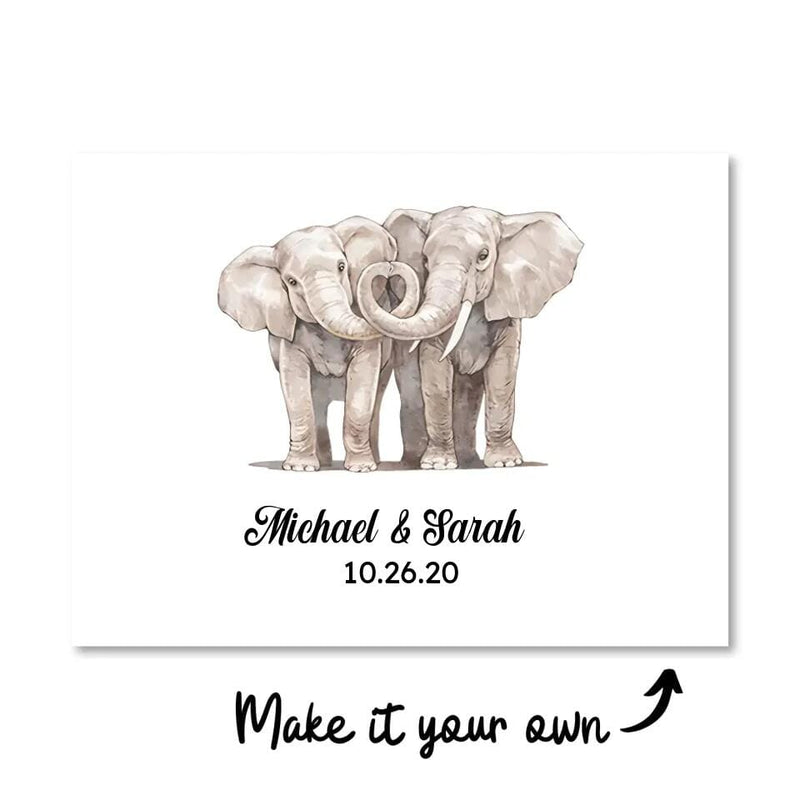 Elephant Love Canvas