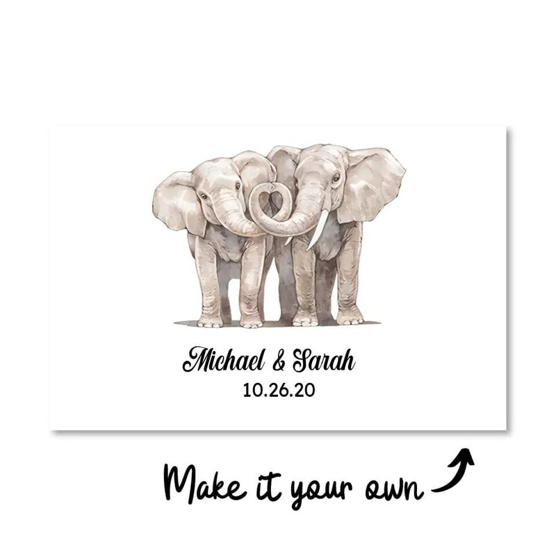 Elephant Love Canvas