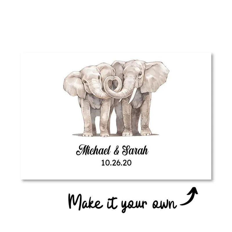 Elephant Love Canvas