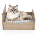 Elevated Pet Bed Frame with Rails and Cute Headboards-Walnut by LJGDeals