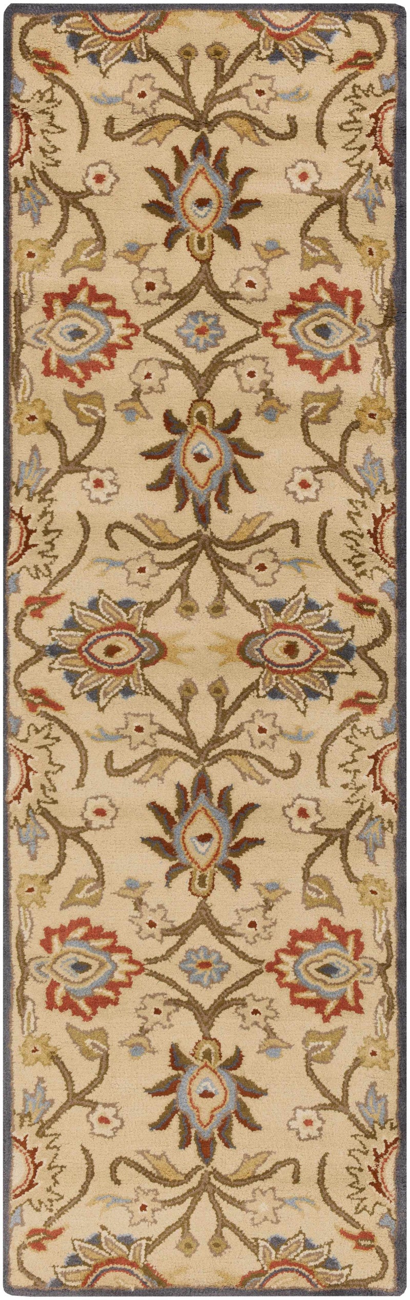 Caesar 1116 Hand Tufted Beige & Rust Wool Rug
