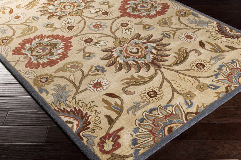 Caesar 1116 Hand Tufted Beige & Rust Wool Rug