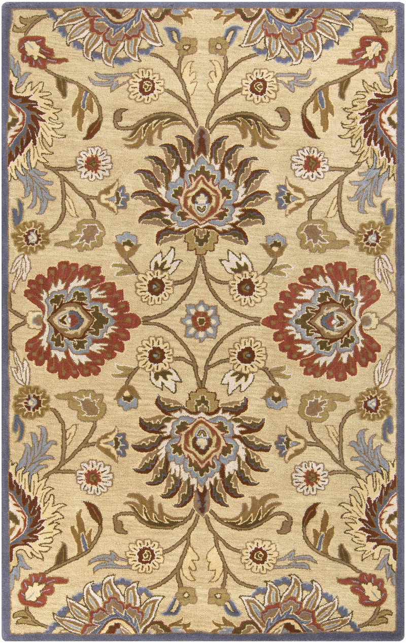 Caesar 1116 Hand Tufted Beige & Rust Wool Rug