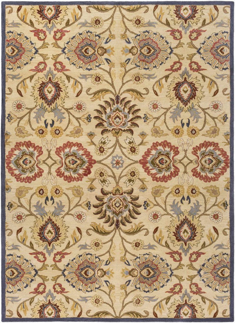 Caesar 1116 Hand Tufted Beige & Rust Wool Rug