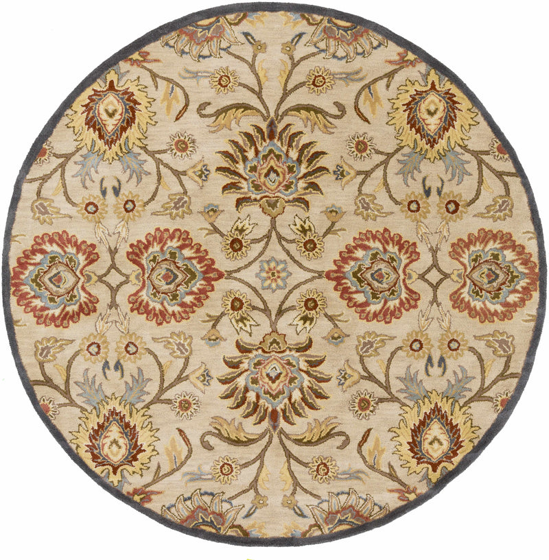Caesar 1116 Hand Tufted Beige & Rust Wool Rug