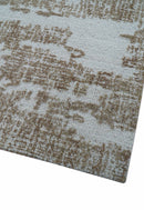 Ella Custom Made Abstract Brown And Ivory Hand Tufted wool rug