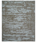 Ella Custom Made Abstract Brown And Ivory Hand Tufted wool rug