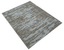 Ella Custom Made Abstract Brown And Ivory Hand Tufted wool rug