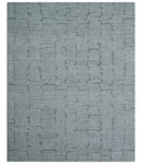 Ella Custom Made Contemporary Gray And Ivory Hand Tufted wool rug