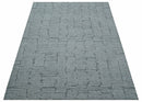 Ella Custom Made Contemporary Gray And Ivory Hand Tufted wool rug