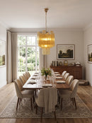 Solene Tiered Amber Glass Chandelier
