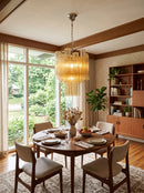 Solene Tiered Amber Glass Chandelier