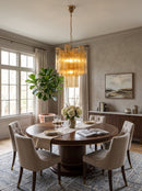 Solene Tiered Amber Glass Chandelier