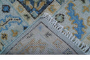 Ellie Blue And Beige Turkish Design Hand Knotted Wool Rug by The Rug Decor