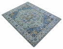 Ellie Hand Knotted Light Green And Ivory Turkish Design Wool Rug by The Rug Decor