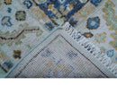 Ellie Hand Knotted Light Green And Ivory Turkish Design Wool Rug by The Rug Decor