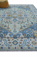 Ellie Hand Knotted Light Green And Ivory Turkish Design Wool Rug