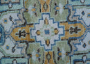 Ellie Hand Knotted Light Green And Ivory Turkish Design Wool Rug by The Rug Decor