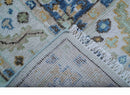 Ellie Hand Knotted Light Green And Ivory Turkish Design Wool Rug