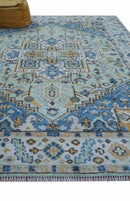 Ellie Hand Knotted Light Green And Ivory Turkish Design Wool Rug by The Rug Decor