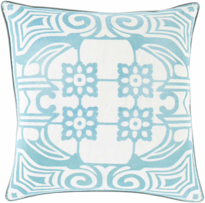 Zonnebeke Teal Pillow Cover