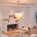 Elodie Gold Swirl Disc Glass Chandelier