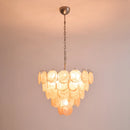 Elodie Gold Swirl Disc Glass Chandelier