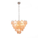 Elodie Gold Swirl Disc Glass Chandelier