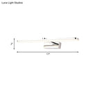 GobekUsa Elongated Acrylic Vanity Lighting 16"/17"/23" LED Wall Light Sconce for Bathroom – White Finish, Warm/White Light