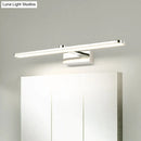 GobekUsa Elongated Acrylic Vanity Lighting 16"/17"/23" LED Wall Light Sconce for Bathroom – White Finish, Warm/White Light
