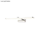 GobekUsa Elongated Acrylic Vanity Lighting 16"/17"/23" LED Wall Light Sconce for Bathroom – White Finish, Warm/White Light