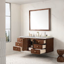 James Martin Amberly 60" Dual Mount Single Bathroom Vanity, Mid-Century Walnut