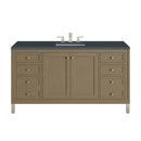 James Martin Chicago 60" Single Bathroom Vanity, Walnut Whisper