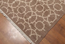 8' x 10' Hand Knotted Turkish Weave 100% wool area rug Taupe 8x10