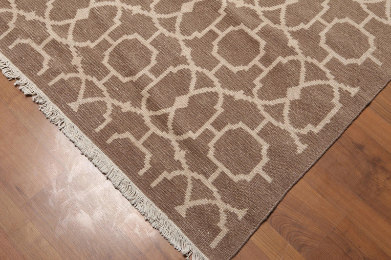 8' x 10' Hand Knotted Turkish Weave 100% wool area rug Taupe 8x10