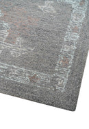 Elvin Custom Made Traditional Oushak Gray Hand Tufted wool rug