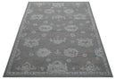Elvin Custom Made Traditional Oushak Gray Hand Tufted wool rug