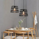 GobekUsa Elvio - Iron Spiral Spring Suspension Pendant Light Black / White for Kitchen Island  Lamp Dining Room Lighting Fixture