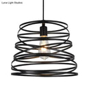 GobekUsa Elvio - Iron Spiral Spring Suspension Pendant Light Black / White for Kitchen Island  Lamp Dining Room Lighting Fixture