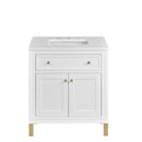 James Martin Chicago 30" Single Bathroom Vanity, Glossy White
