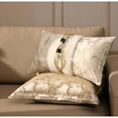 GobekUsa Embossed Floral Cushion Cover European Style Champagne Throw Pillow Case