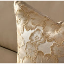 GobekUsa Embossed Floral Cushion Cover European Style Champagne Throw Pillow Case