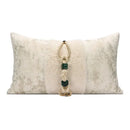 GobekUsa Embossed Floral Cushion Cover European Style Champagne Throw Pillow Case