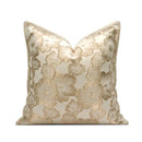 GobekUsa Embossed Floral Cushion Cover European Style Champagne Throw Pillow Case