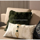 GobekUsa Embossed Floral Cushion Cover European Style Champagne Throw Pillow Case