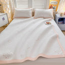 GobekUsa Ice Bean Cooling Feel Mat Set - Jacquard Cushion, Washable, Breathable Mattress