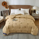 GobekUsa Camel Hair Quilted Blanket Comforter Single King Size