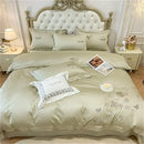 GobekUsa Blue Butterfly Flower 600TC Egyptian Cotton Duvet Cover Set