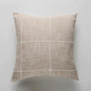Embroidered brown & grey stripe cushion cover living room decor by Decorbites
